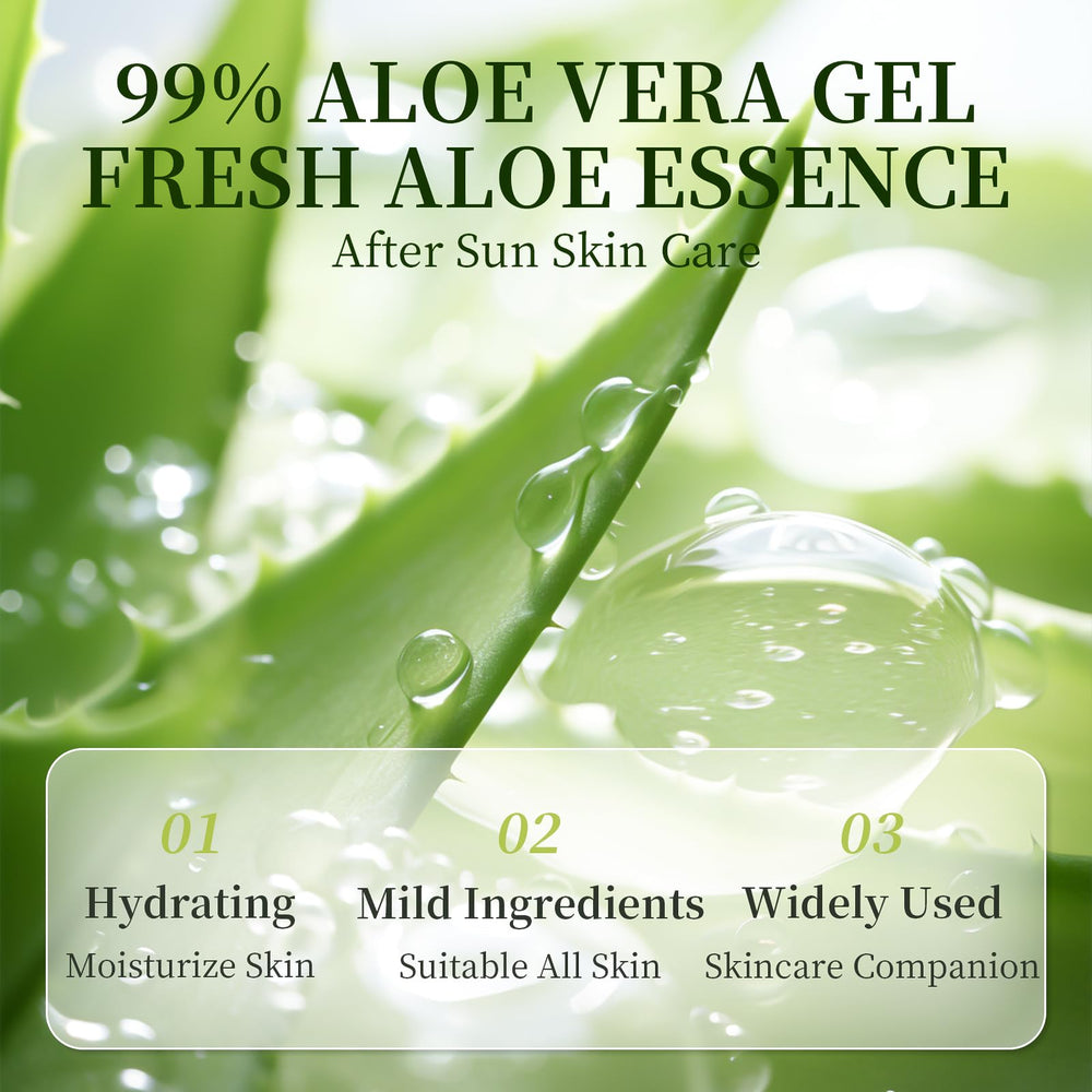 KONEUK gel d'aloe vera, absorption rapide et fraîcheur.