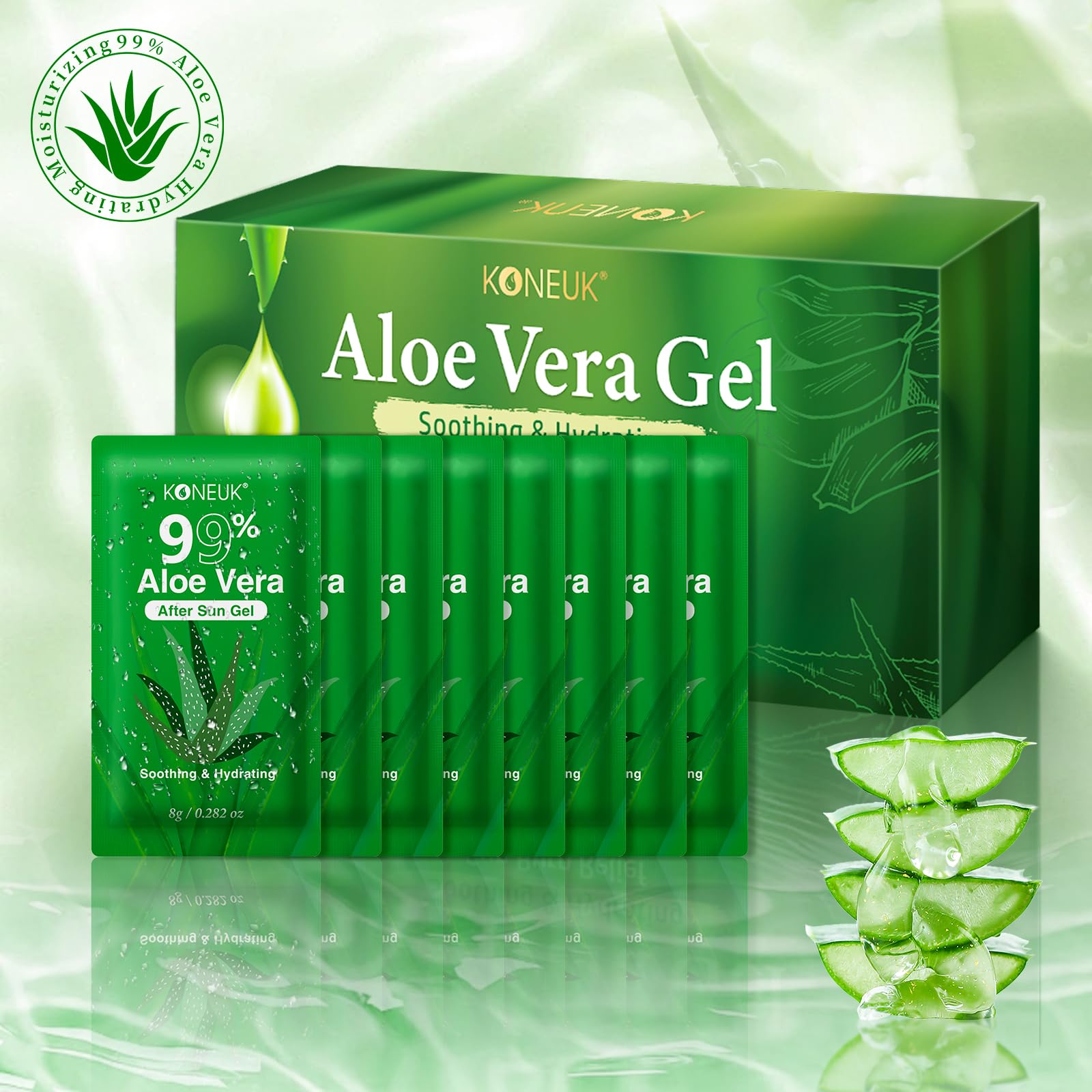 KONEUK gel d'aloe vera emballage pratique, lot important.
