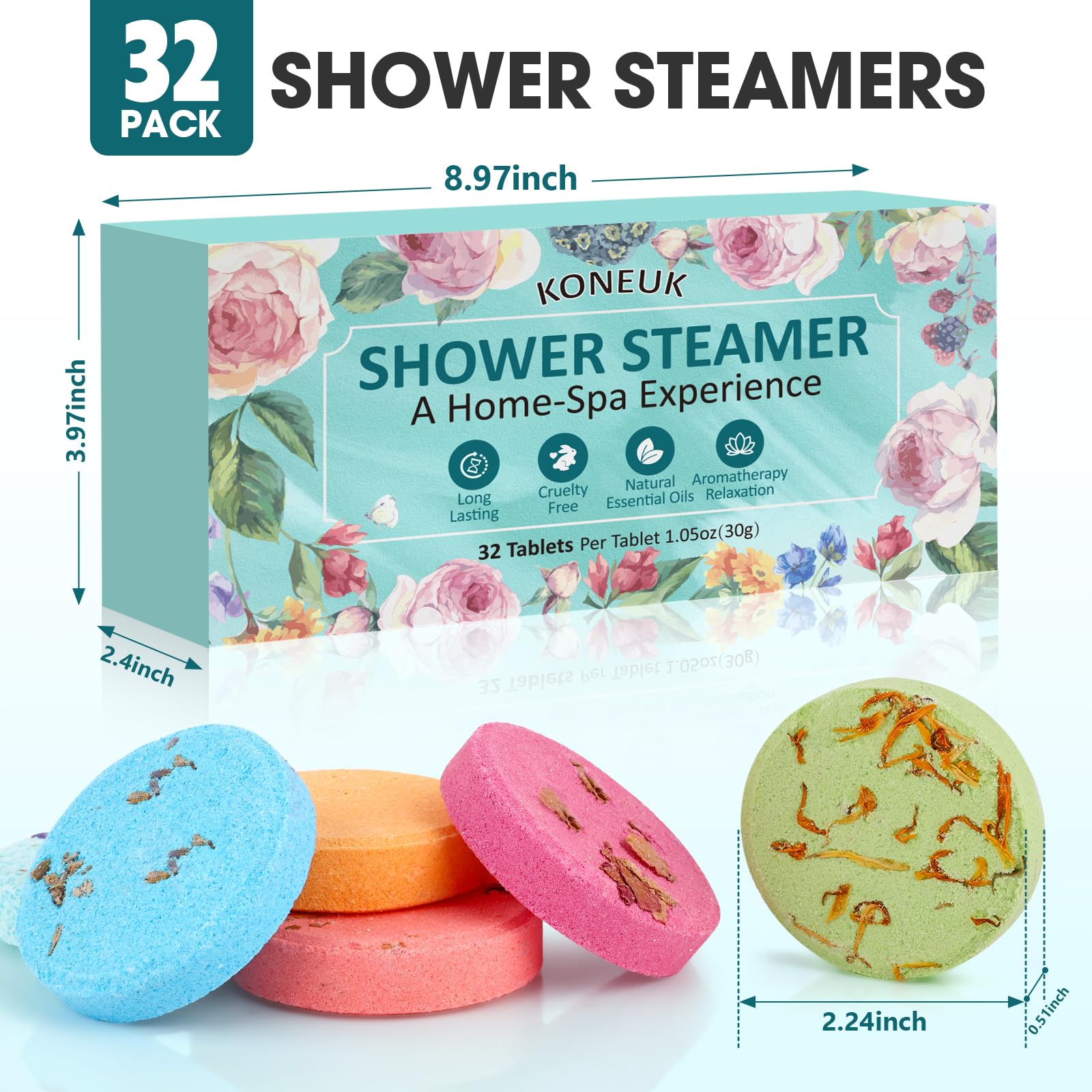 KONEUK bombes douche aromathérapie senteur citron - démarrage frais