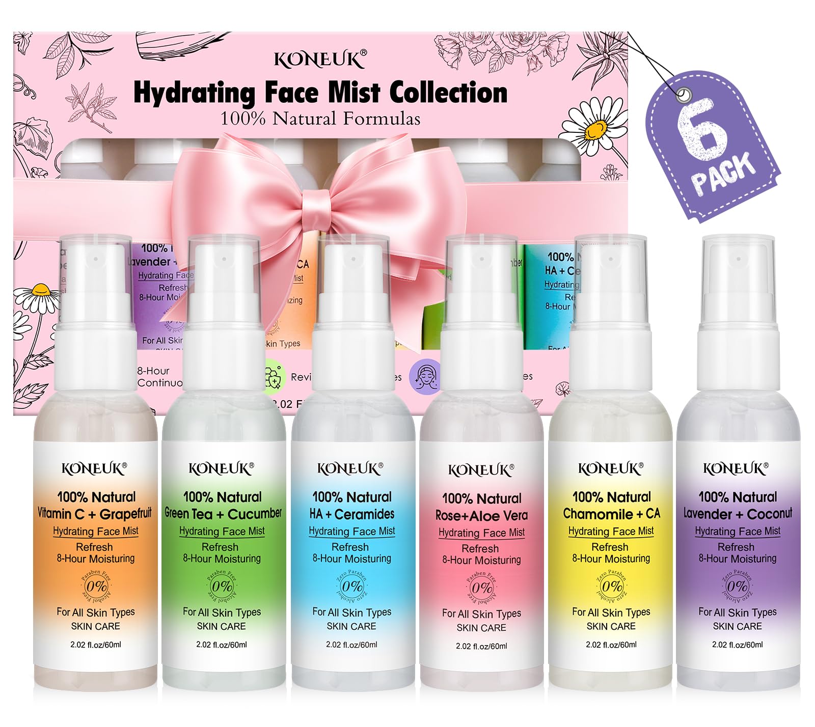 KONEUK brume visage eau de rose et aloe : hydratation légère toute la journée