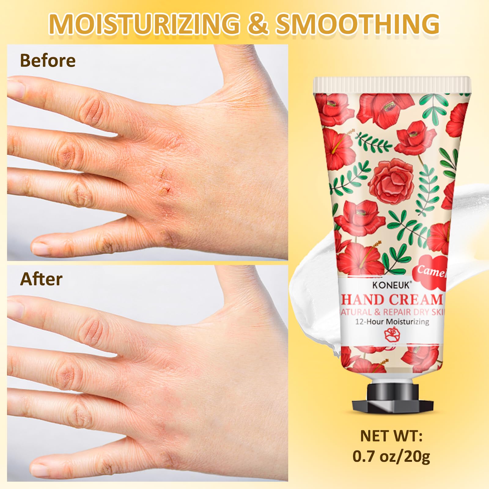 KONEUK Crème mains mini pêche – parfum fruité et soin nourrissant.
