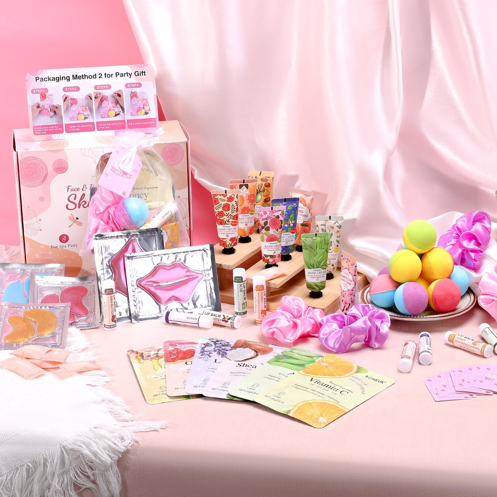KONEUK kit spa fête: serviettes comprimées pratiques et hygiéniques