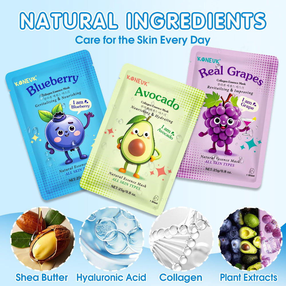 Masque hydratant fruits KONEUK, effet ressenti sur la peau.