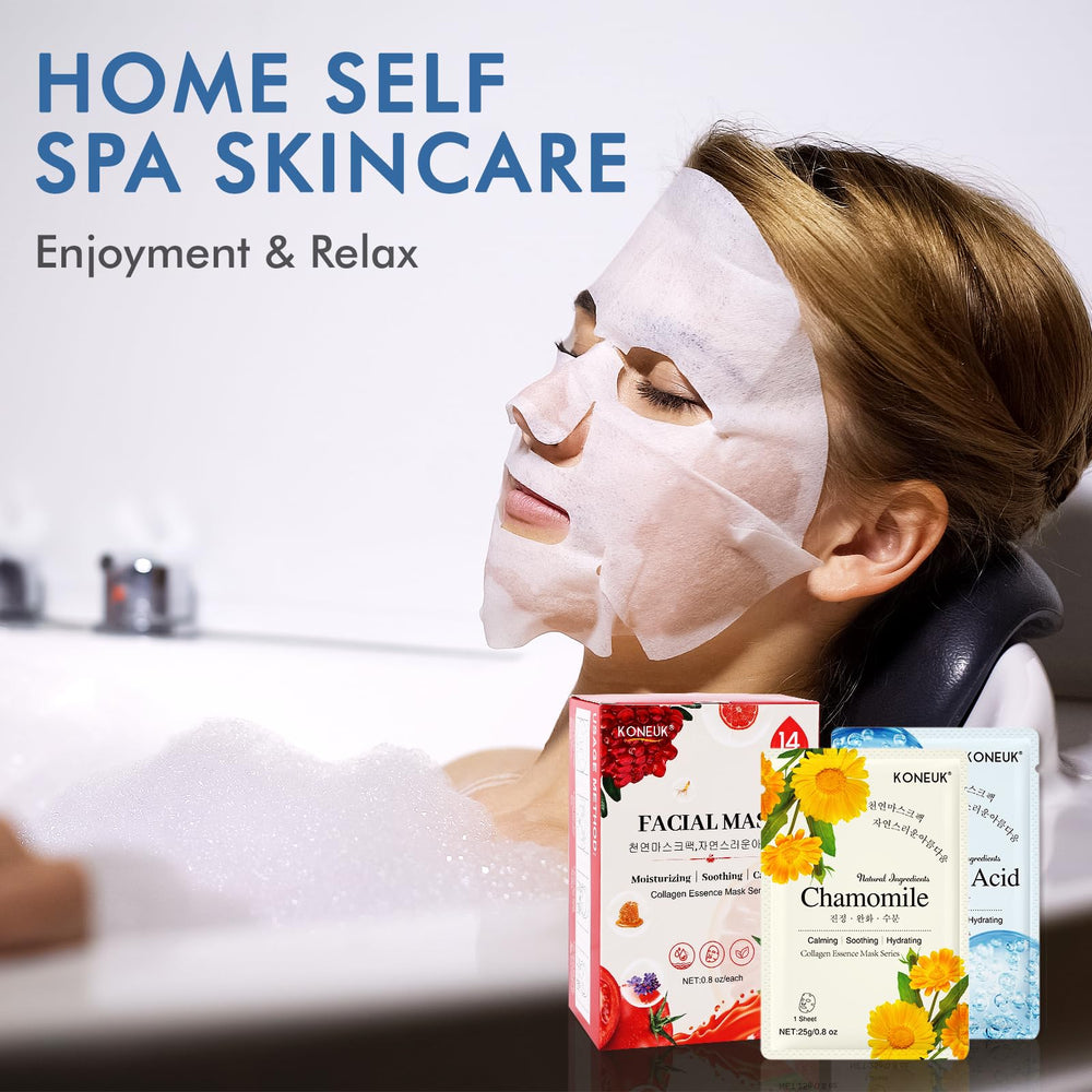 KONEUK masque camomille et avoine, douceur apaisante pour la peau.