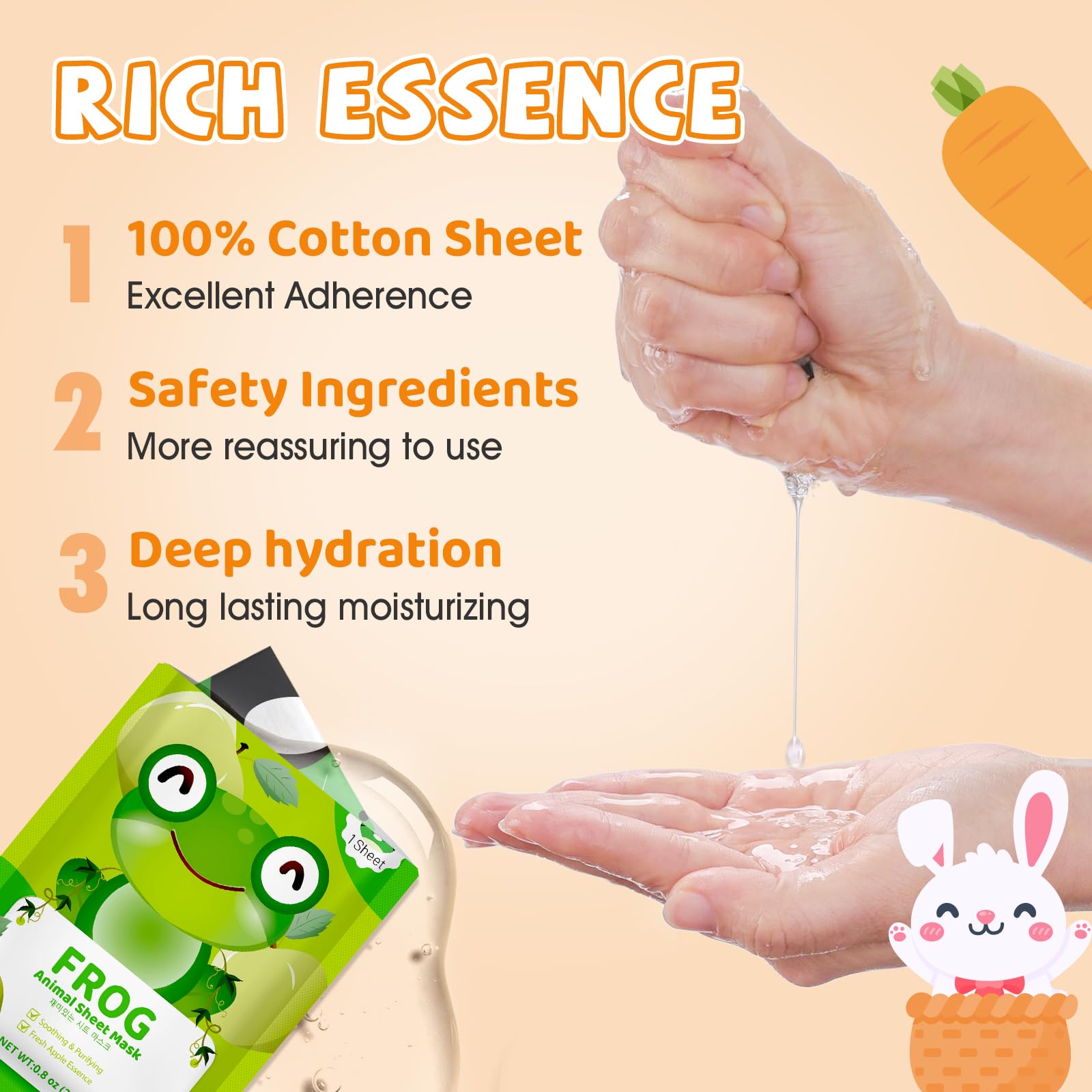 Masque KONEUK mouton: motif adorable et peau nourrie après utilisation.