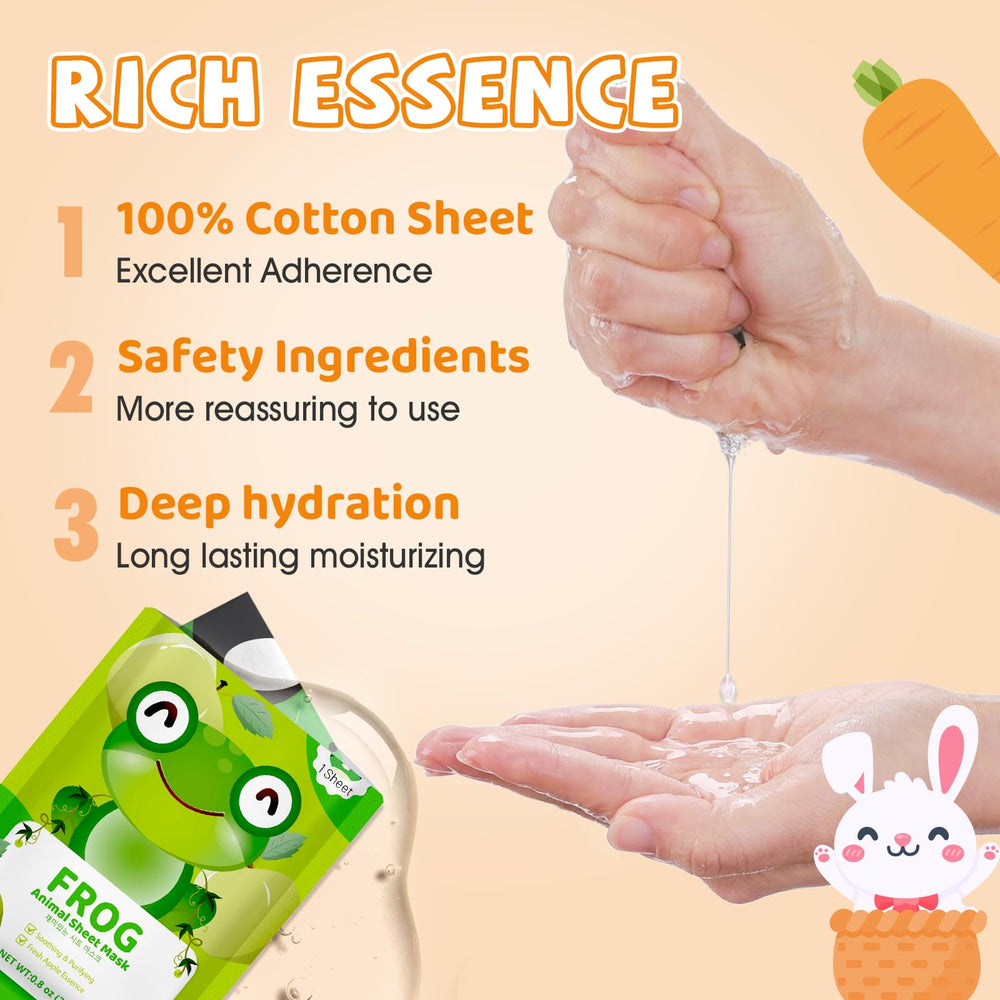 Masque KONEUK mouton: motif adorable et peau nourrie après utilisation.