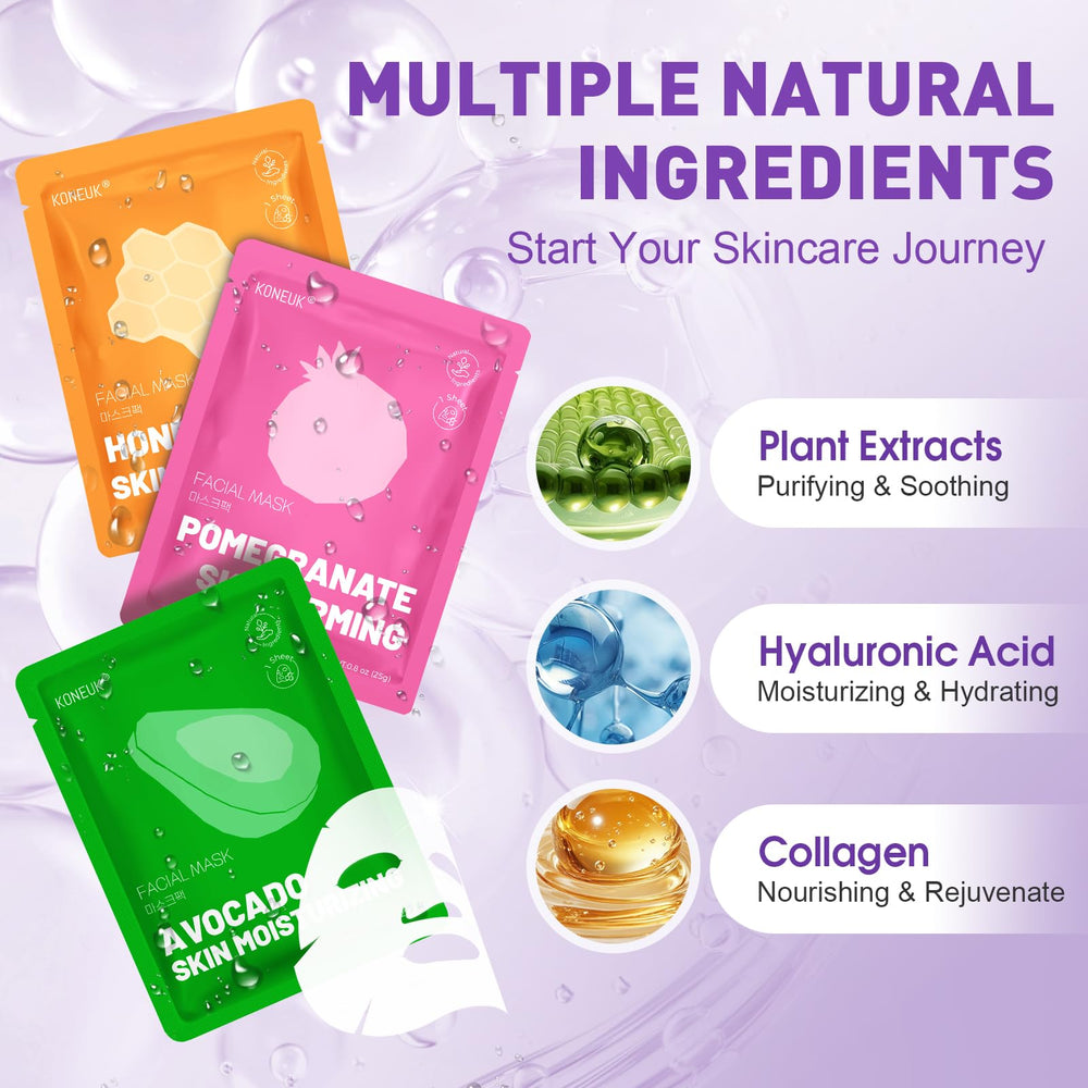 Masque KONEUK visage pamplemousse hydratant, teint frais et lumineux.