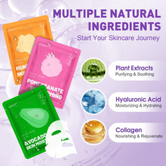 Masque KONEUK visage pamplemousse hydratant, teint frais et lumineux.