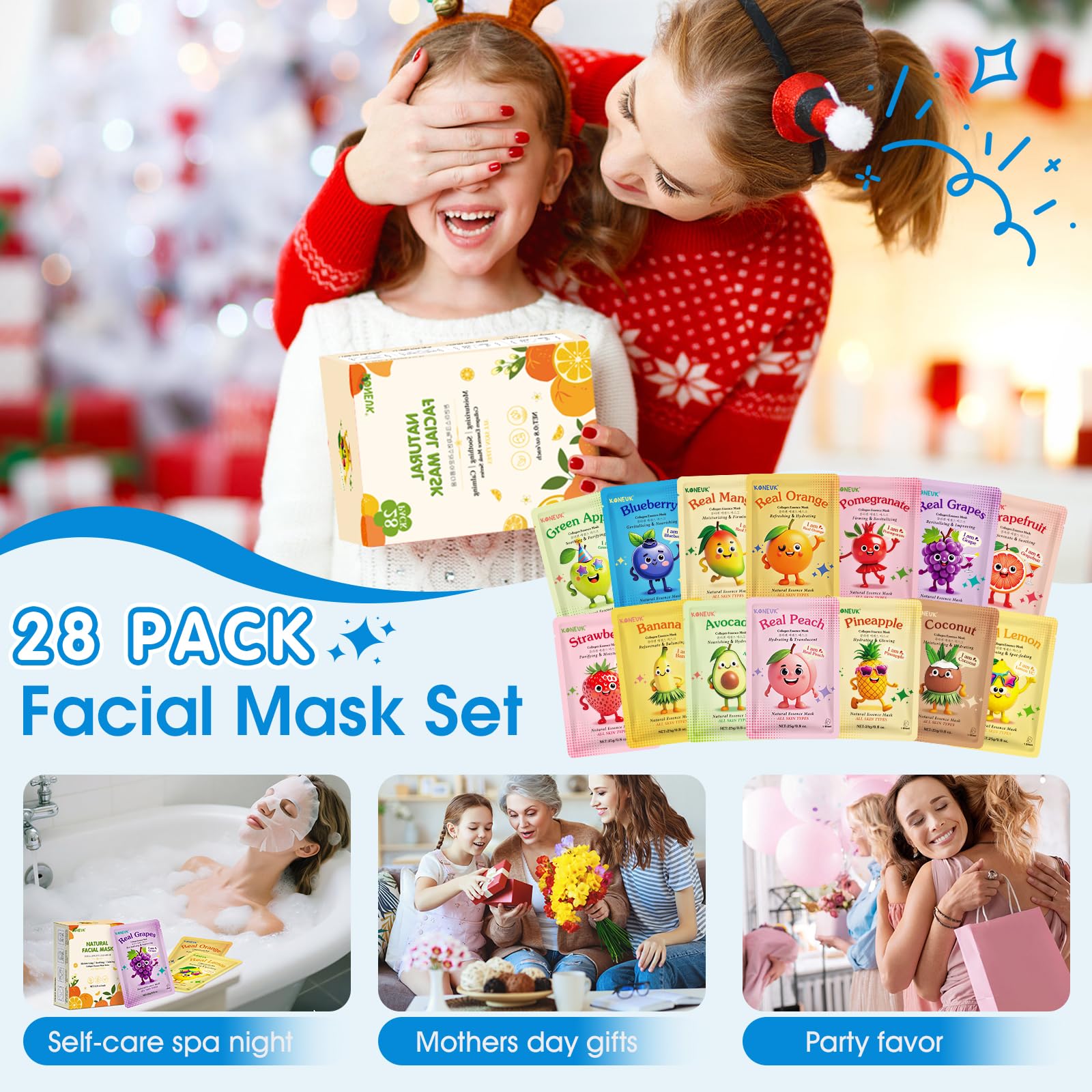 Masque visage KONEUK, utilisation simple et rapide.