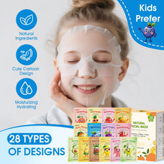 Masques visage ado KONEUK, motifs kawaii fruits pour égayer la routine.