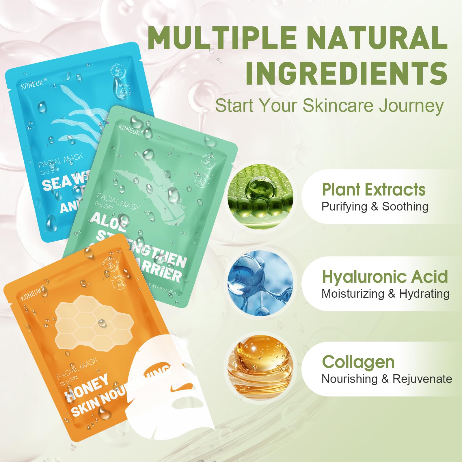 KONEUK masque aloe vera apaisant pour peau calme