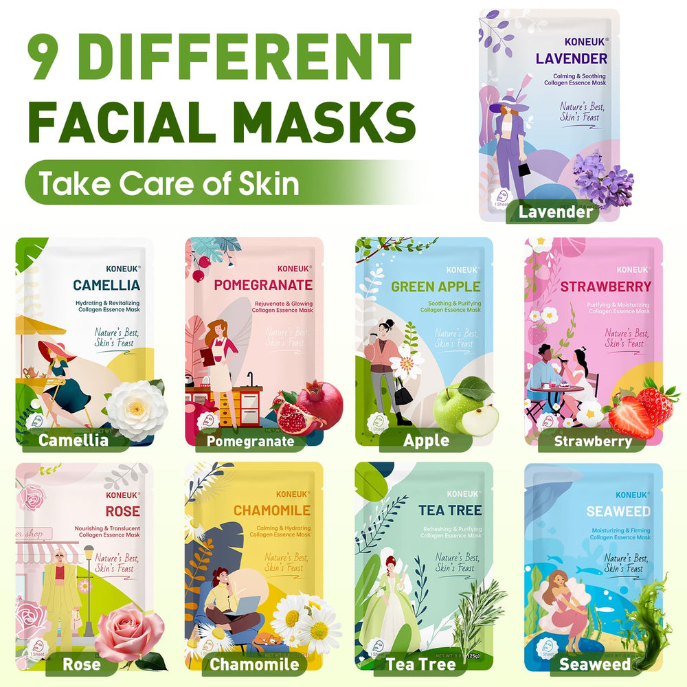 Masque visage KONEUK lavande, effet apaisant et rafraîchissant.