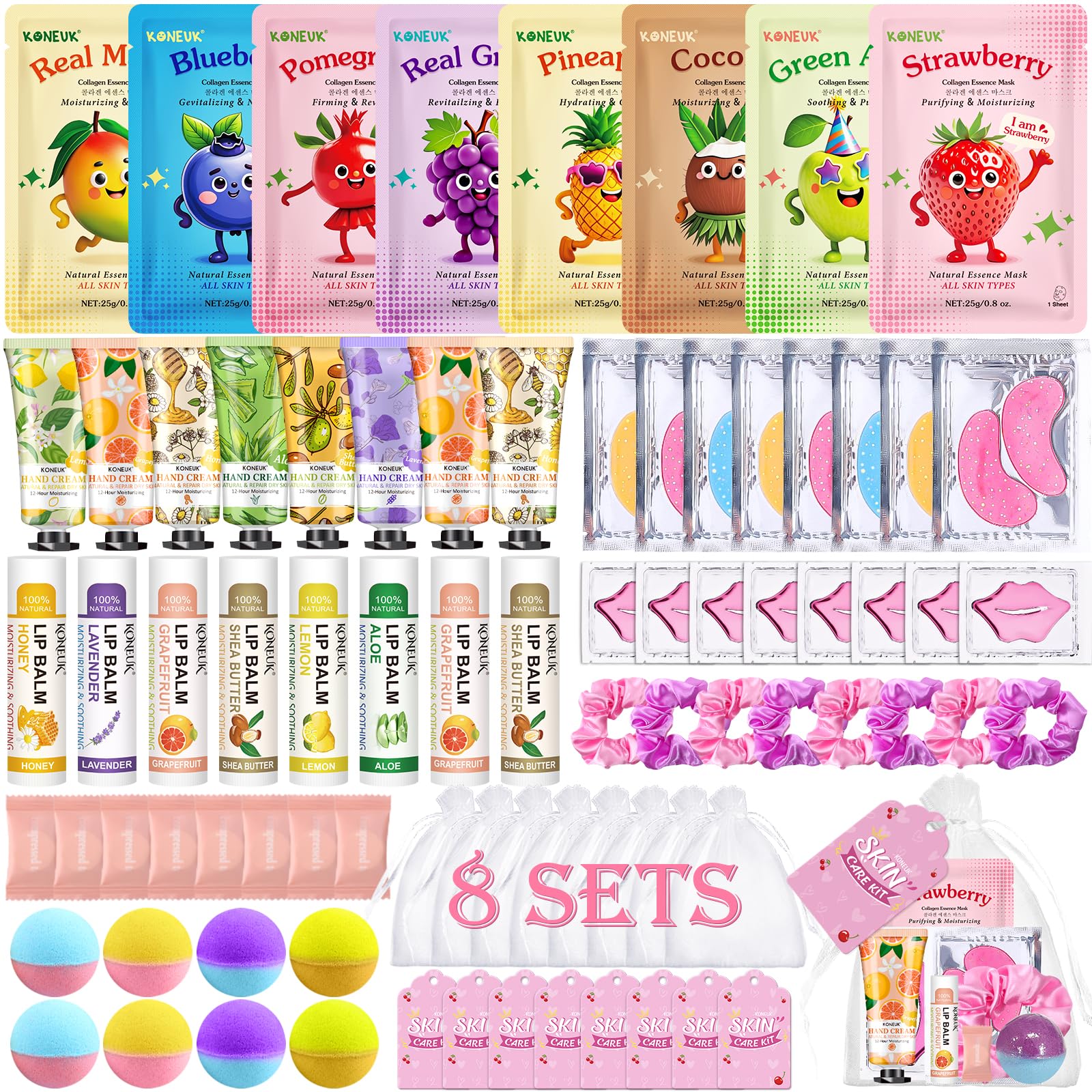 KONEUK masques visage fruits: soin lumineux et hydratant pour la peau.