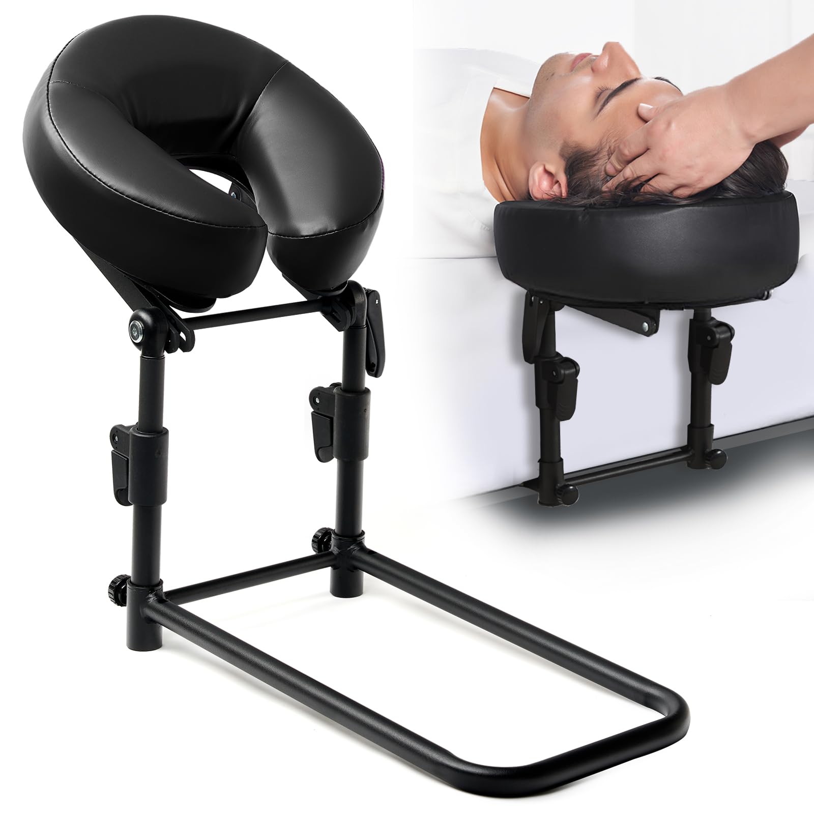 KONOVOLY tête de massage lit avec base aluminium légère, installation rapide et portable.