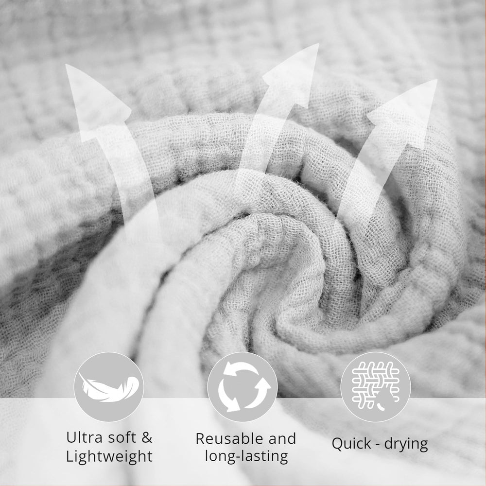 Konssy linge visage séchant rapidement, parfait pour une routine rapide.