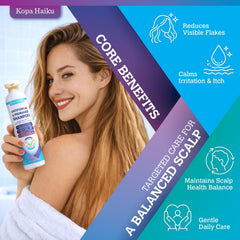 KOPA HAIKU shampoing eau-de-riz-romarin: rafraîchit et revitalise le cuir chevelu.