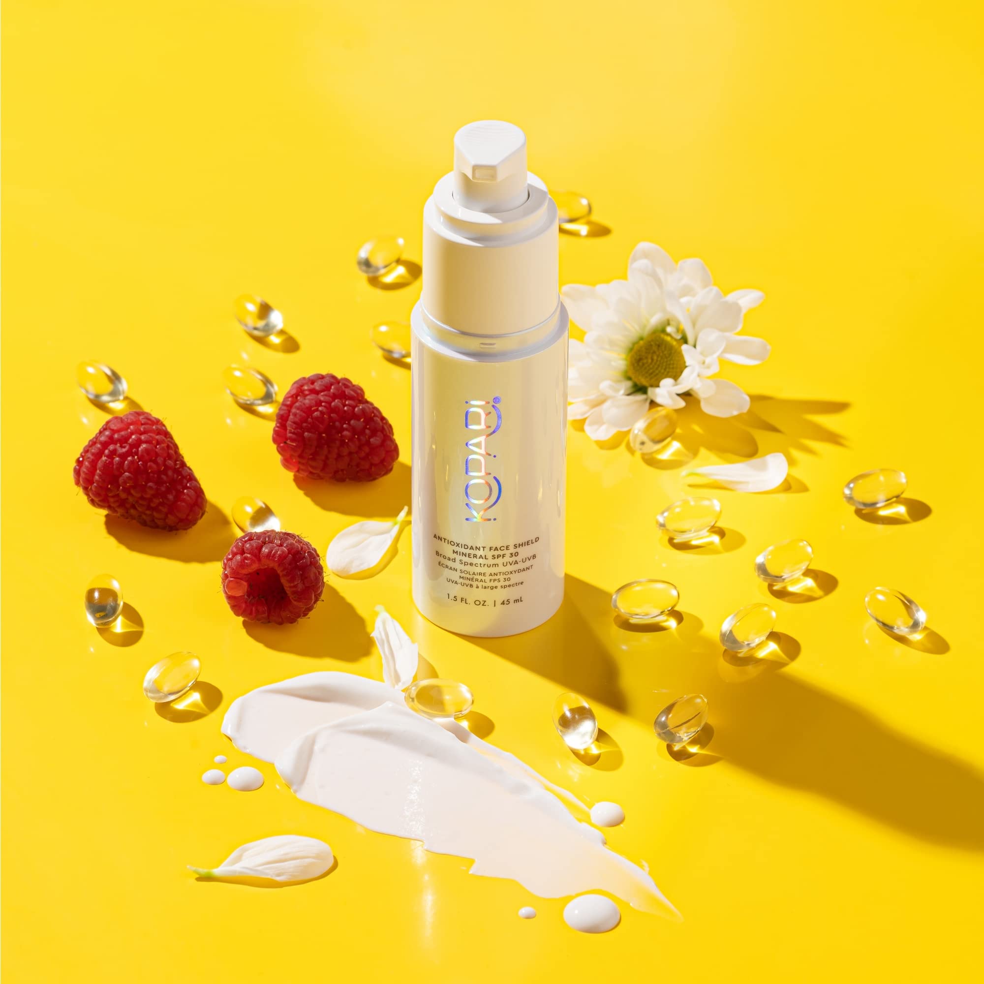 Kopari Antioxidant Face Shield SPF 30, sans film blanc pour toutes carnations.
