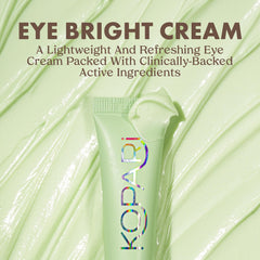 Kopari applique une sensation rafraîchissante sur les yeux pour un confort immédiat.
