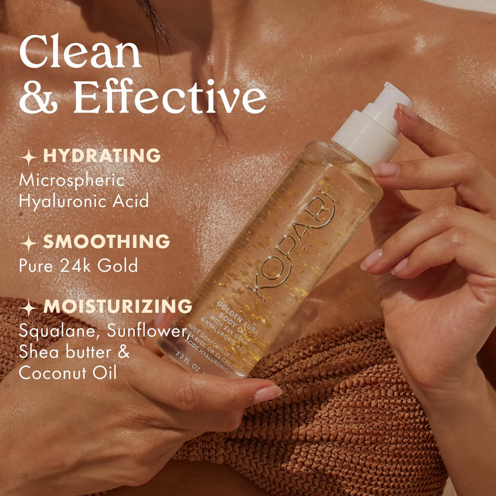 Kopari composition hyaluronique et squalane, soin quotidien pour peau hydratée.