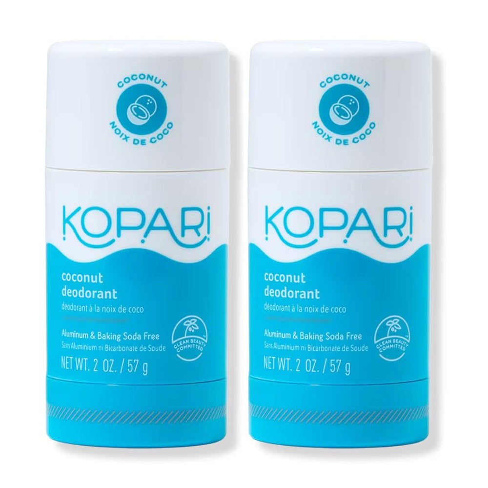 Kopari déodorant coco original, baton glissant pour une application facile et confortable.