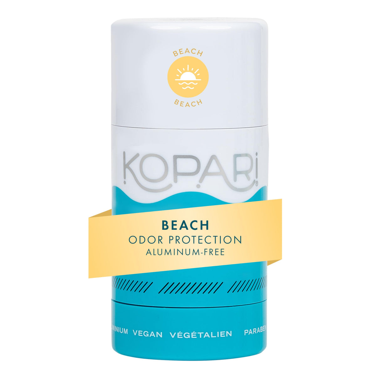 Kopari déodorant coco sans aluminium – bâton appliqué en douceur pour la plage