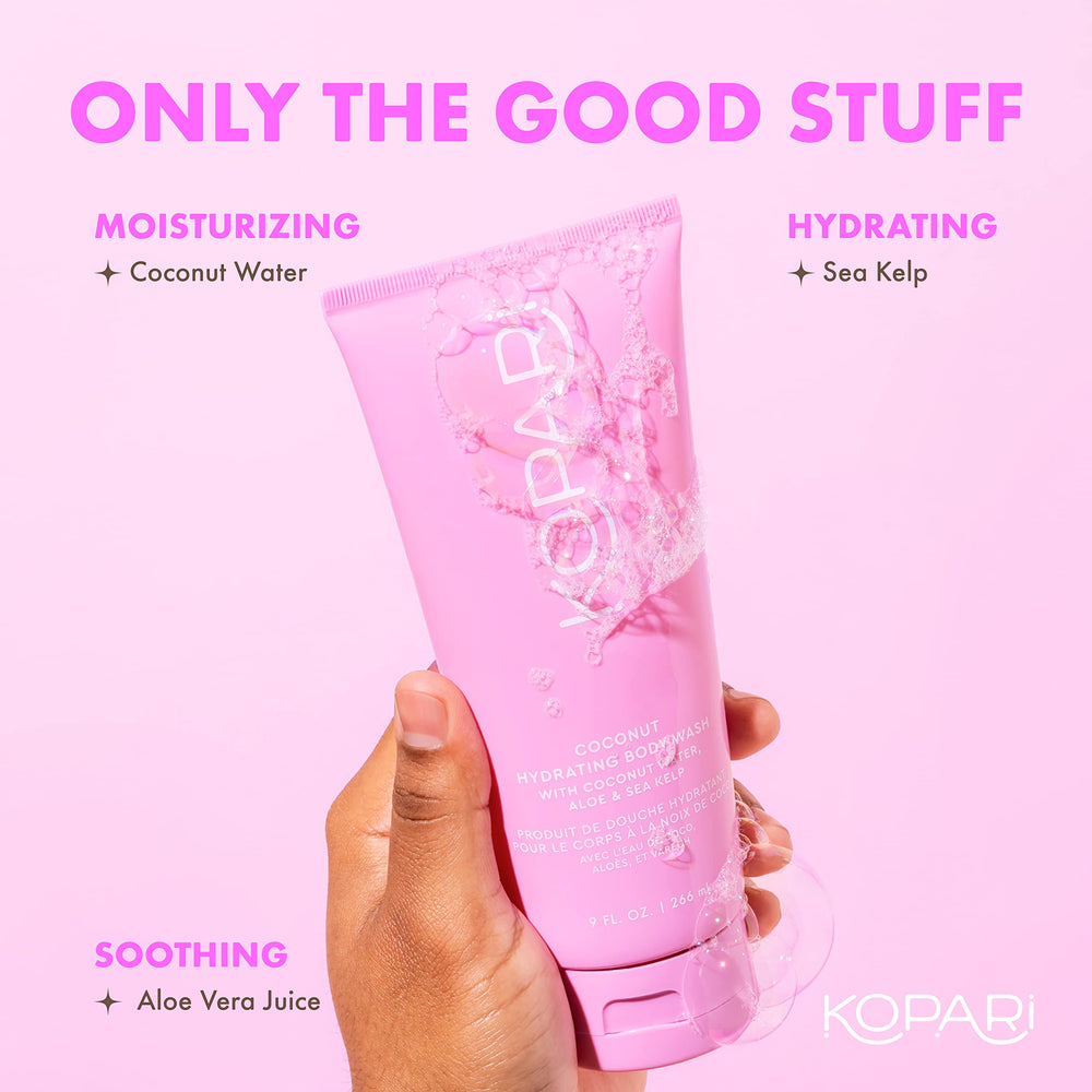 Kopari Gel Douche Hydratant : texture crémeuse facile à émulsionner.