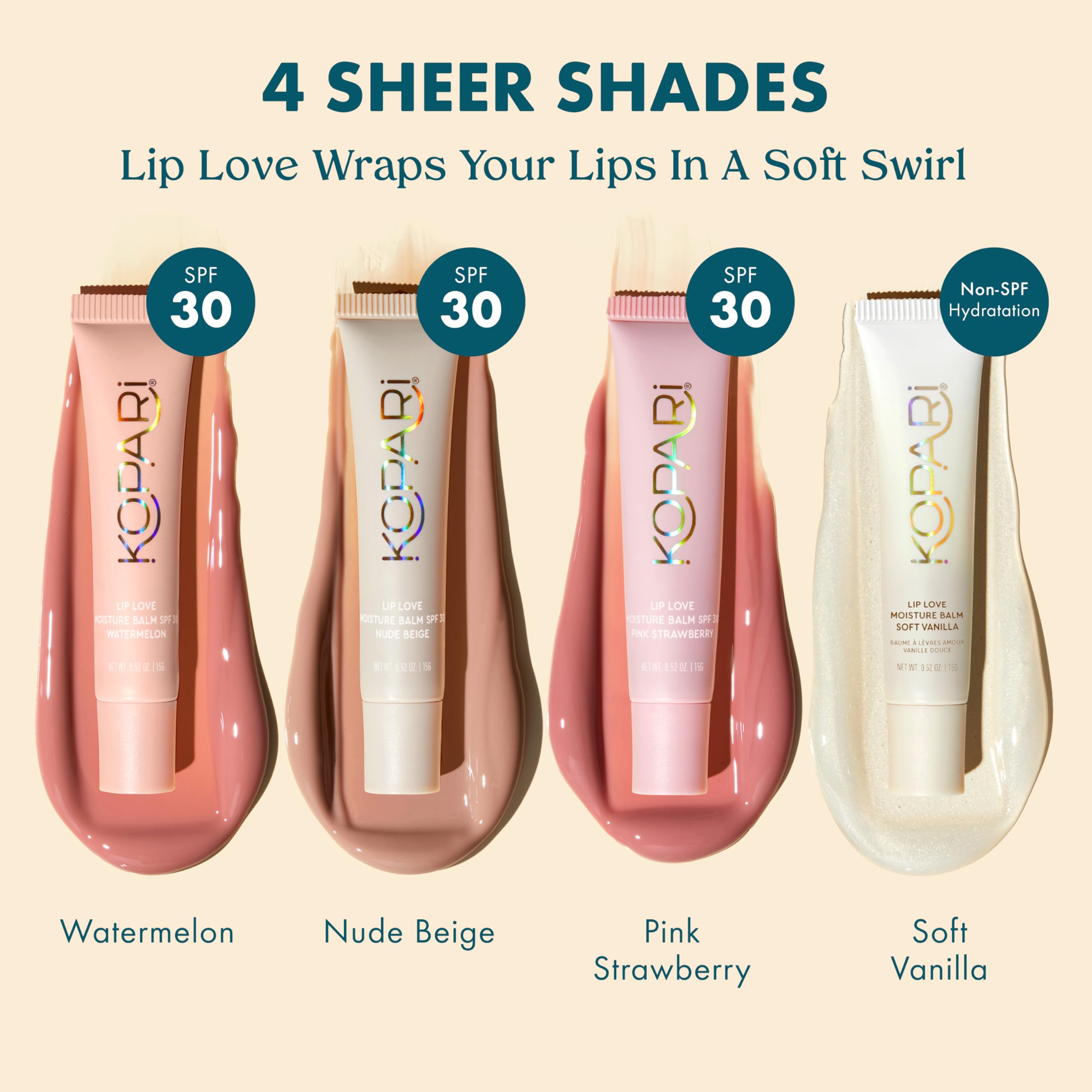 Kopari Lip Love Watermelon SPF30 coco et acide hyaluronique pour lisser.