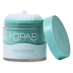 Kopari Coconut Melt – huile hydratante visage et cheveux pour une peau douce.