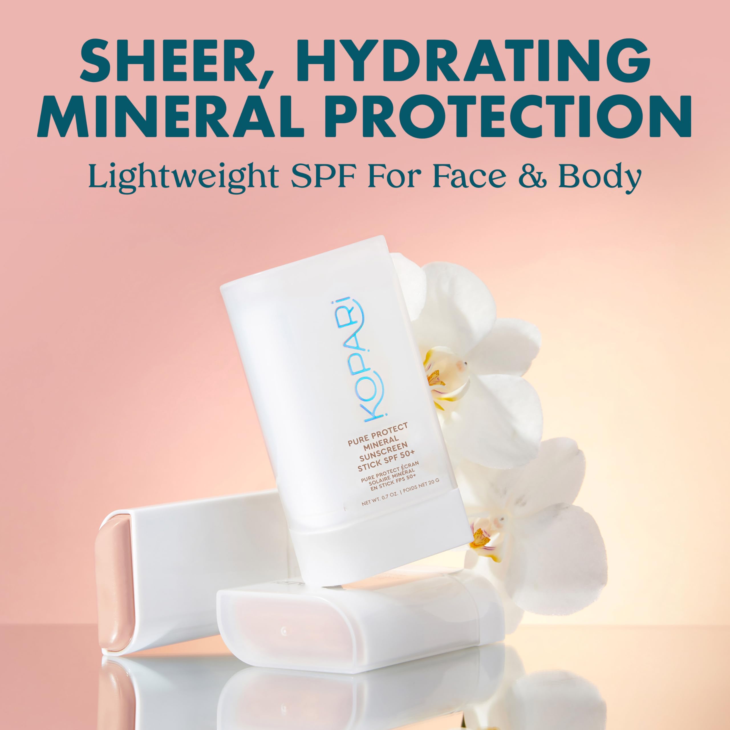 Kopari Pure Protect Stick, glisse fluide, application rapide visage.