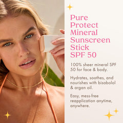 Kopari Pure Protect Stick hydratation argan et karité pour peau réconfortée.