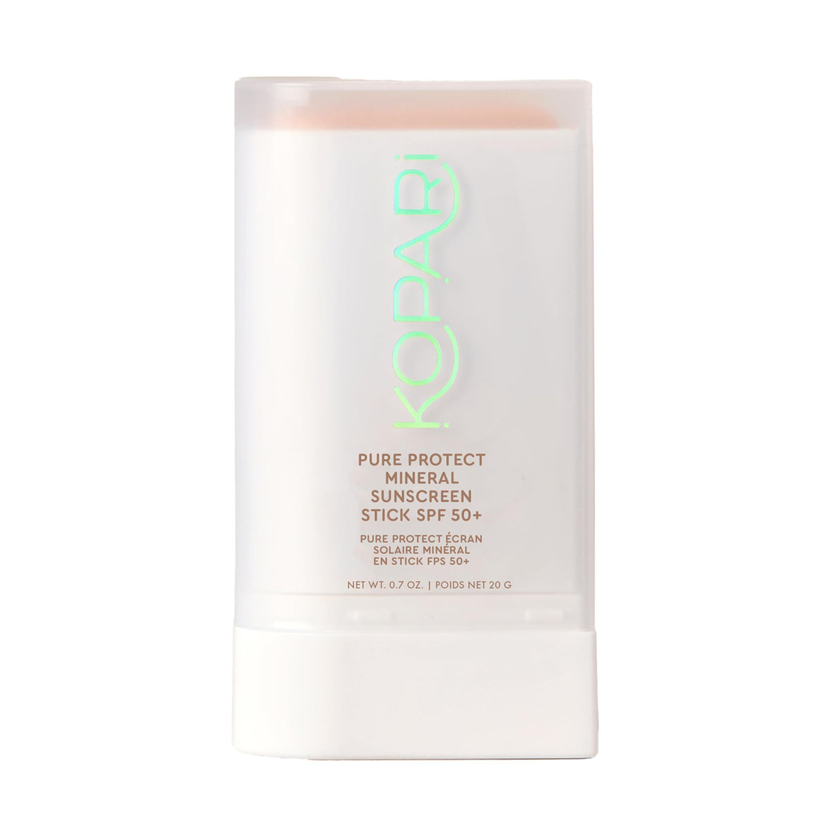 Kopari Pure Protect Stick visage et corps, clarté instantanée sans traces pour la peau.