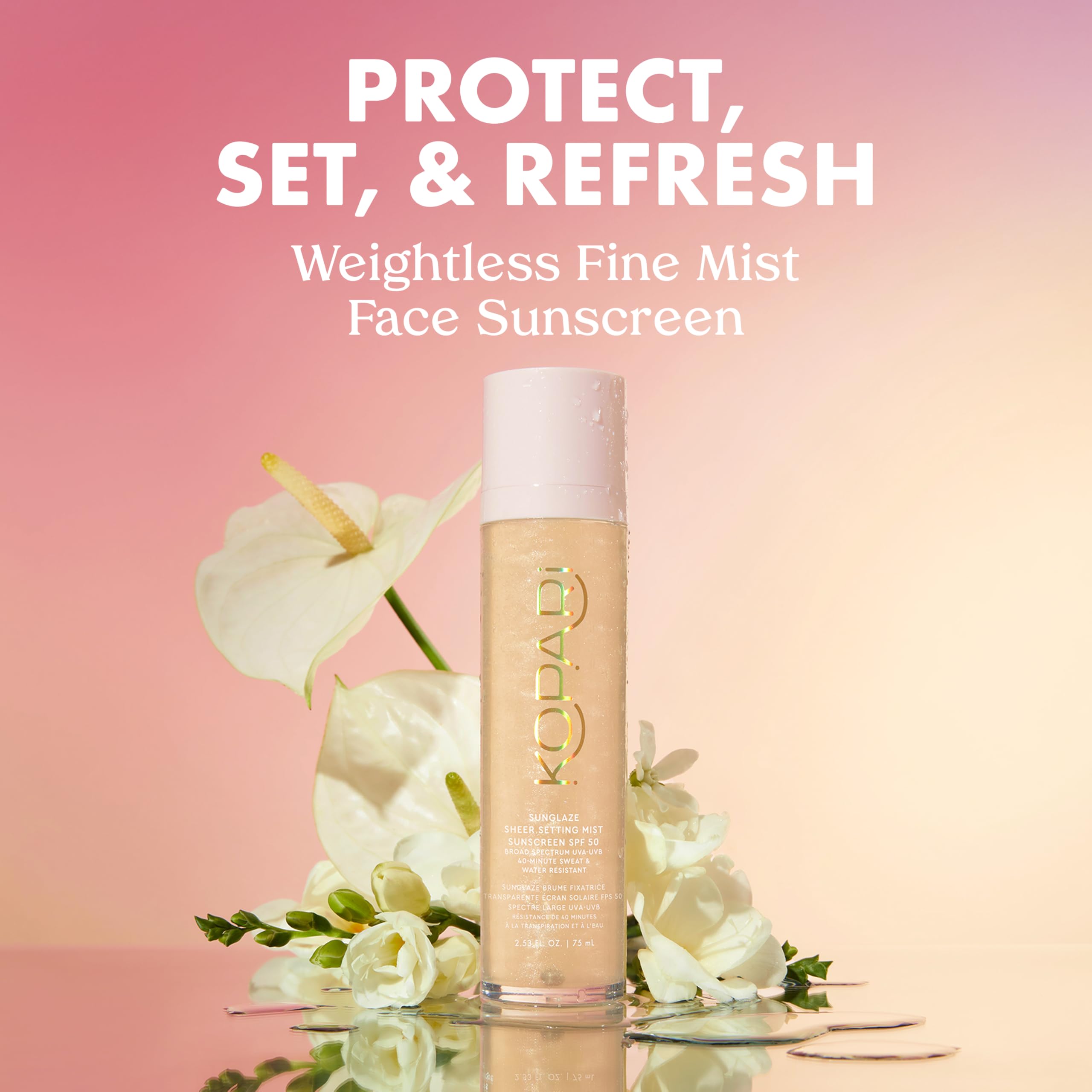 Kopari Sunglaze avec acide hyaluronique pour une hydratation durable et éclat.