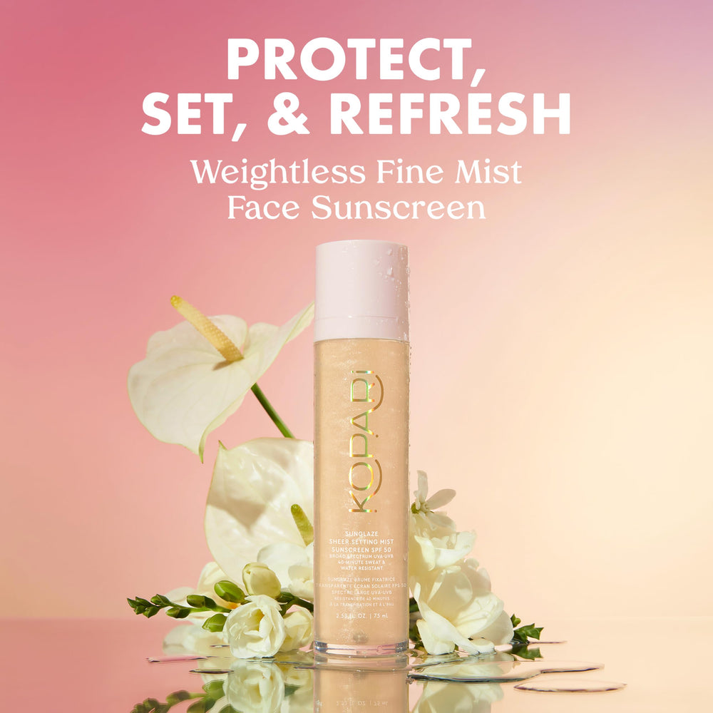 Kopari Sunglaze avec acide hyaluronique pour une hydratation durable et éclat.