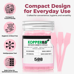 Spatule Kopperko pour crèmes et masques, usage jetable et hygiénique.
