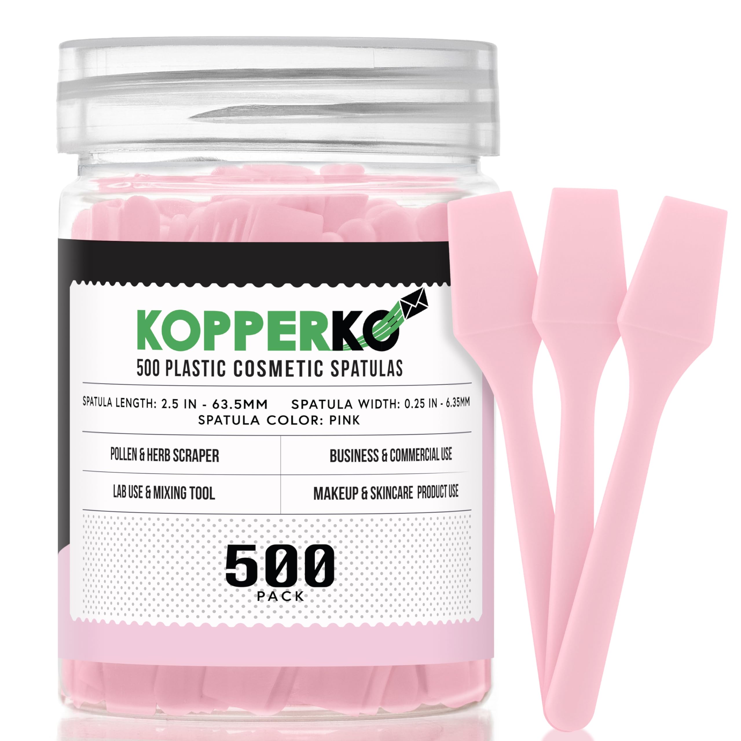 Kopperko spatule visage jetable 2,5 pouces facilitant le prélèvement des crèmes.