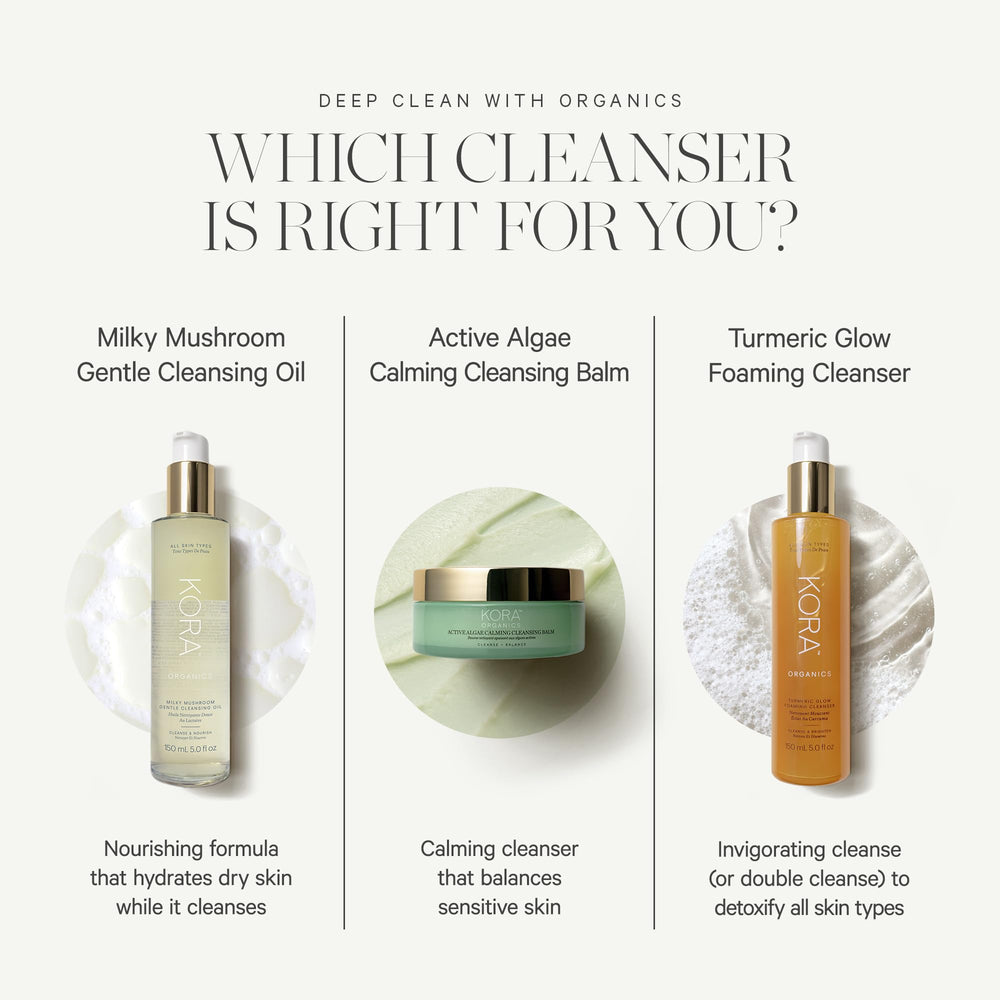 KORA Organics démaquillage éliminant maquillage et SPF en douceur