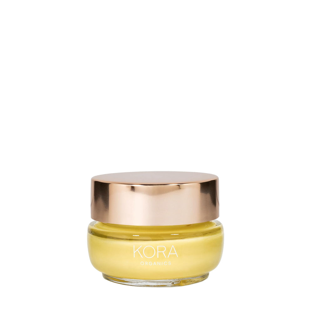 KORA Organics hydratant éclat curcuma, flacon pratique pour usage quotidien.
