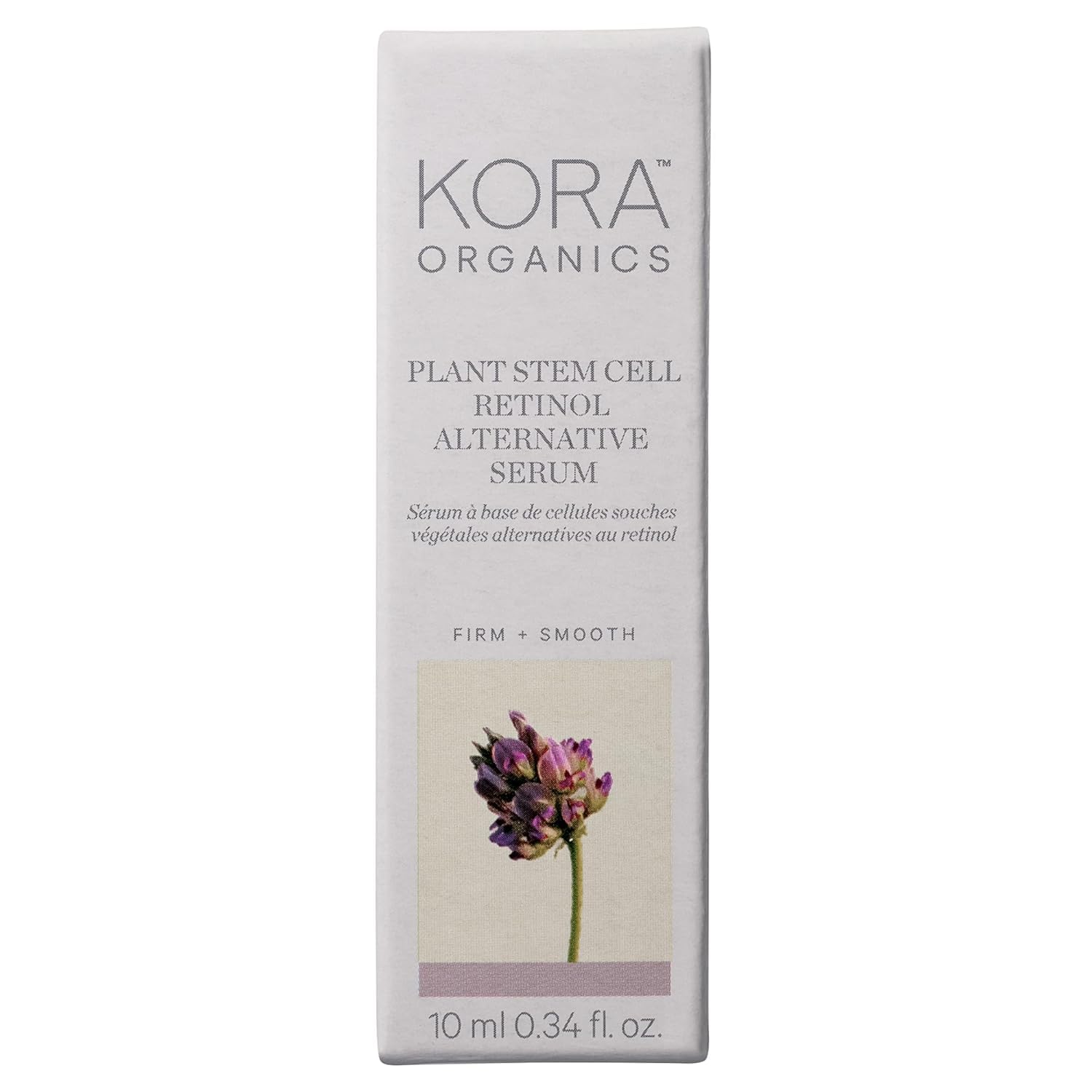 Sérum visage KORA Organics prêt pour la routine quotidienne.