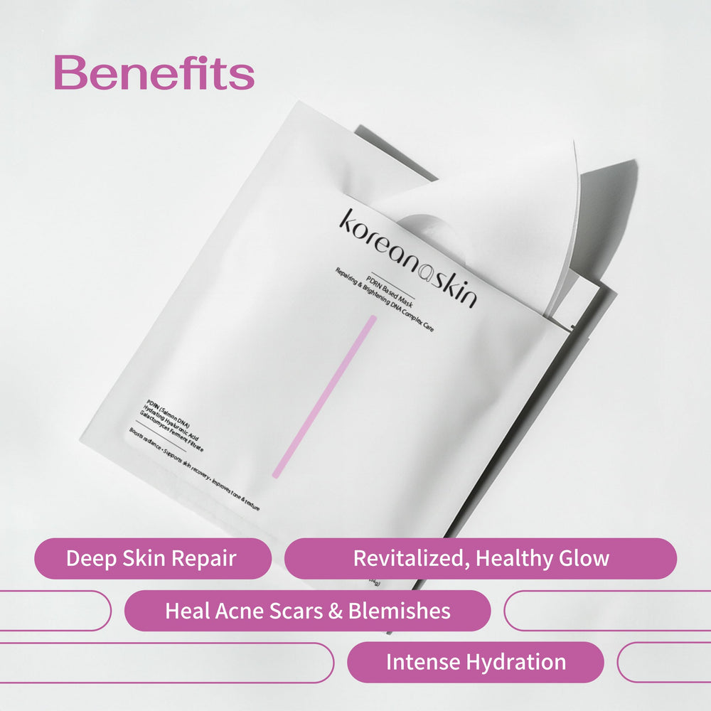 Masque Koreana Skin hydrogel avec niacinamide pour teint uniforme.
