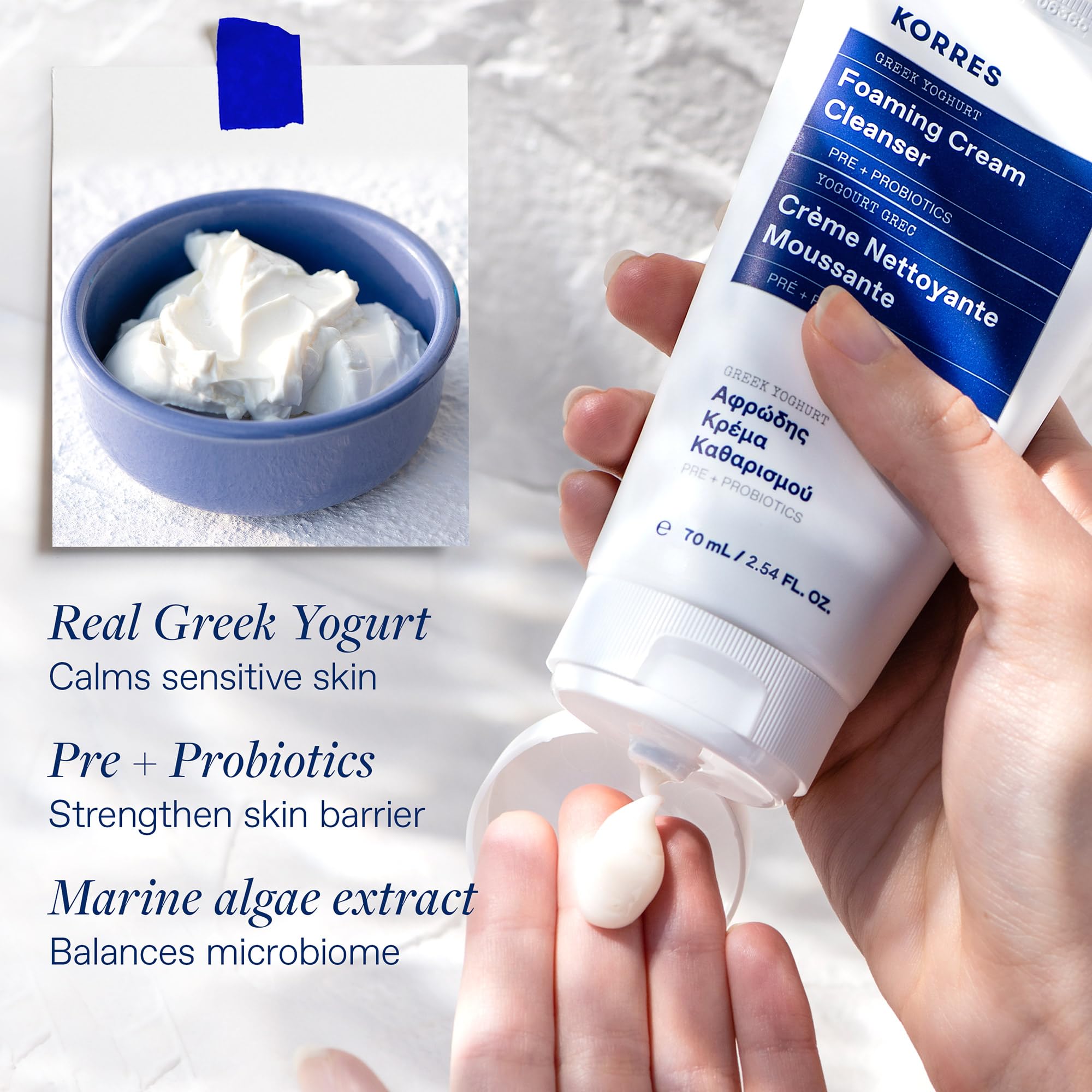 KORRES Extrait d’amarante – ingrédients nourrissants protègent la barrière.