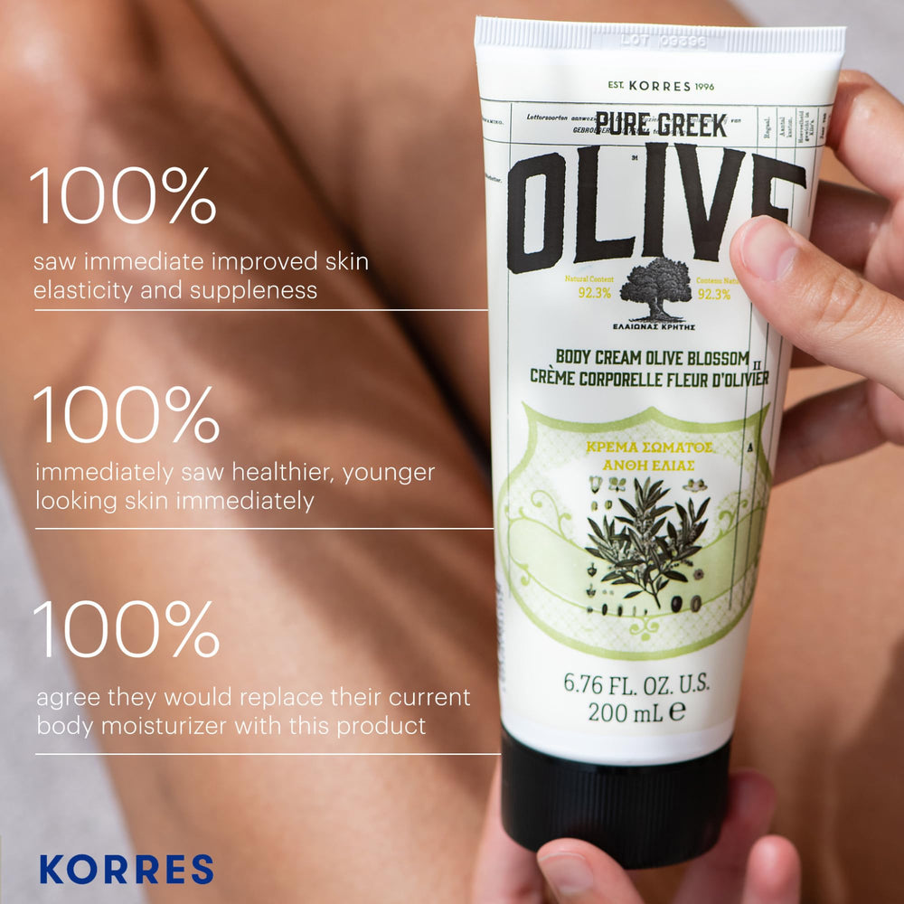Huile d olive grec pur et nutriments dans la texture légère de KORRES.