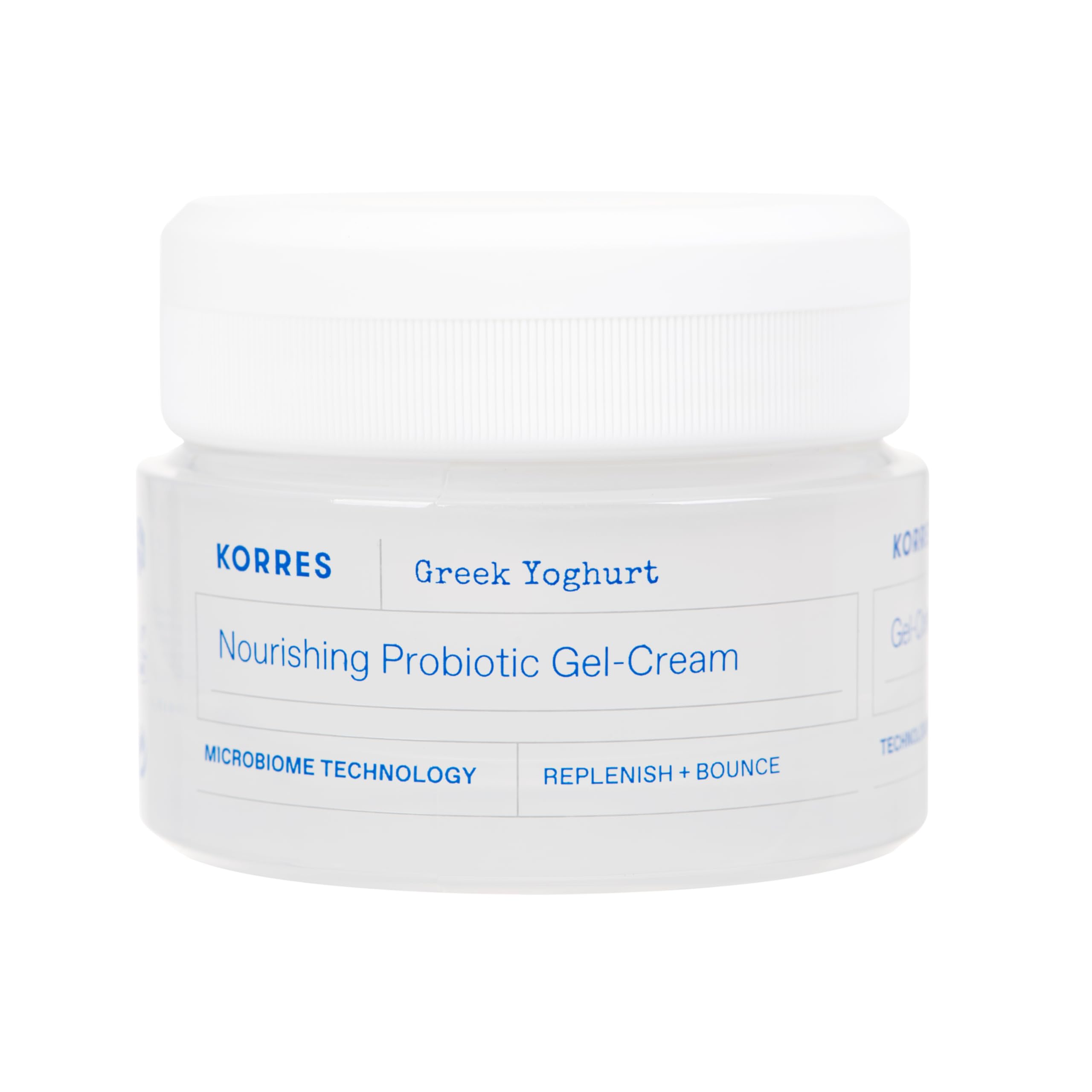 KORRES pot yaourt grec nourrissant gel crème, hydratation légère et durable.