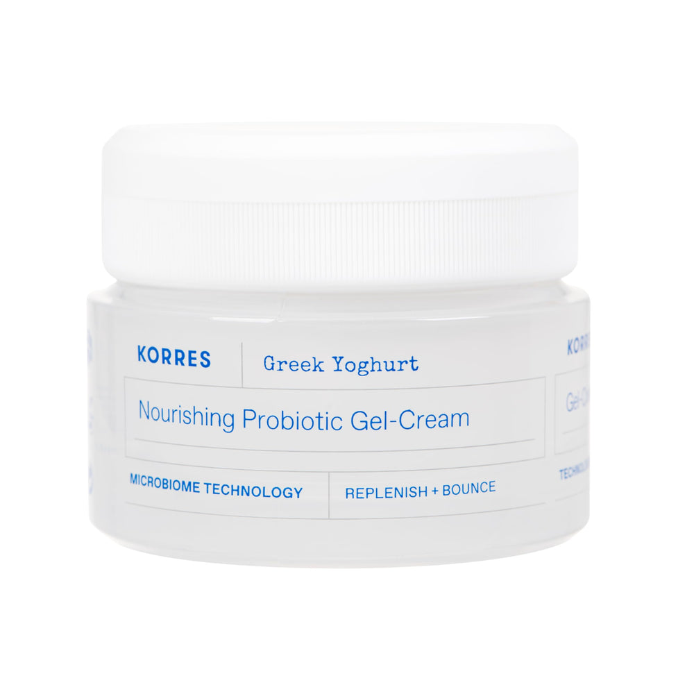 KORRES pot yaourt grec nourrissant gel crème, hydratation légère et durable.