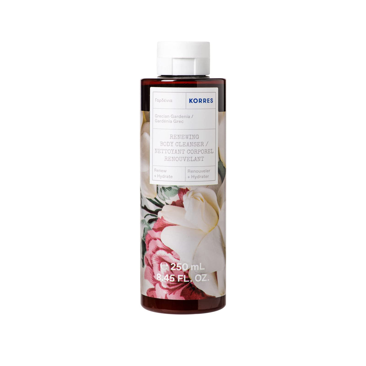 KORRES Grecian Gardenia – bouteille mousse hydratante pour peau douce et saine