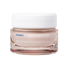 Korres crème nuit à la rose sauvage dans son pot, hydratation profonde.