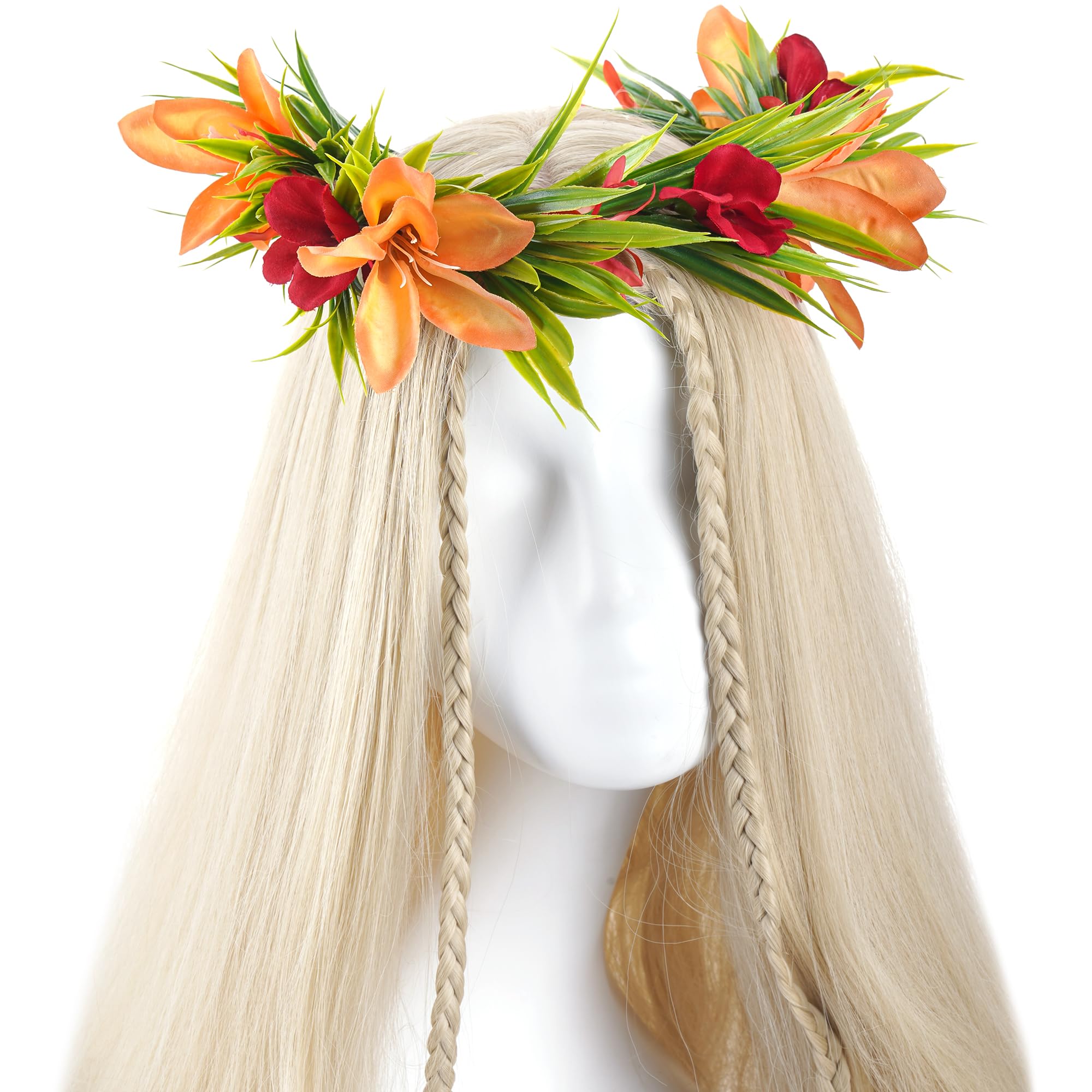 KorViSHOW ensemble-couronne-hawaii: idée cadeau ou tenue complète pour esprit hawaiien.