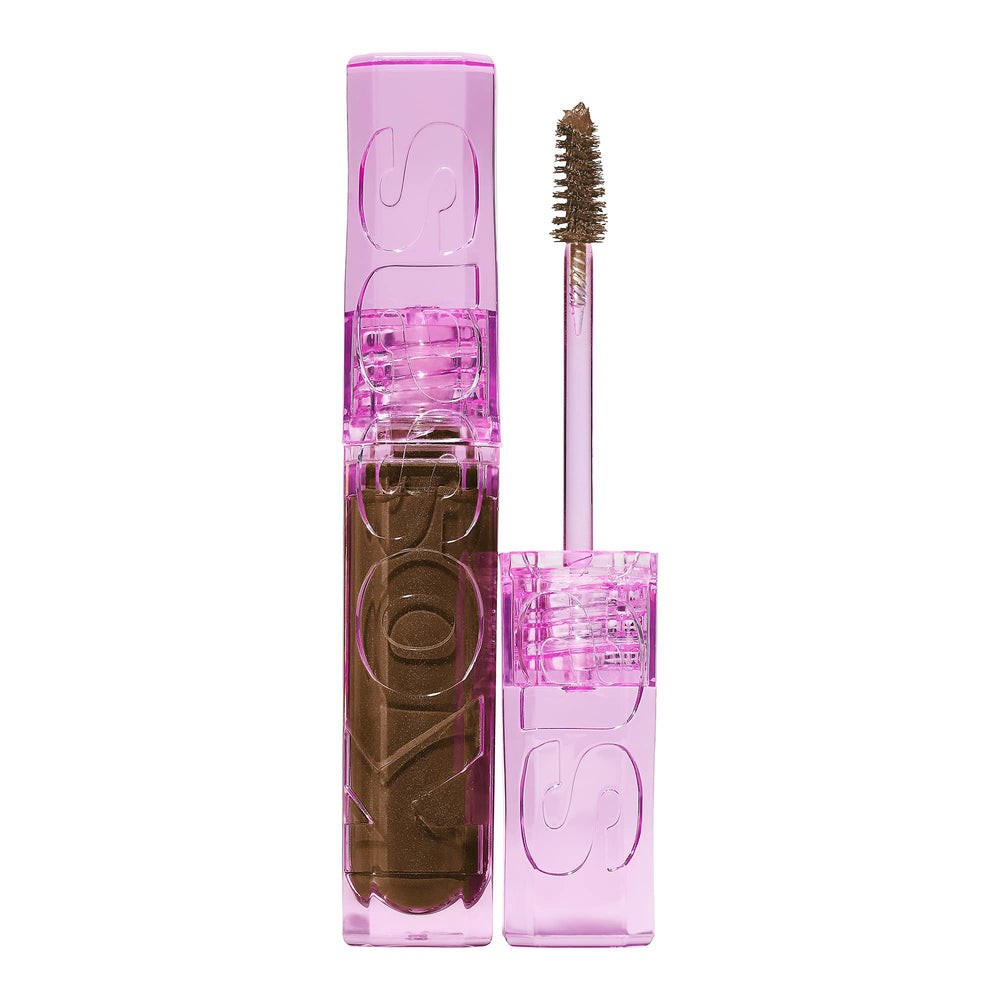 Kosas Air Brow Gel teinte marron moyen pour sourcils définis et naturels.