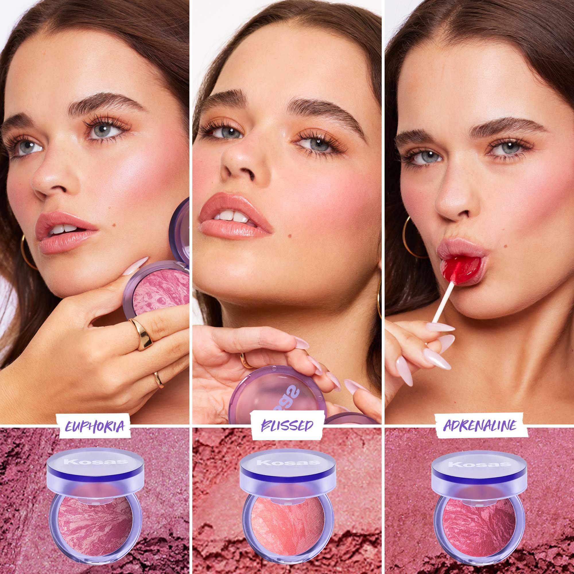 Kosas Blush is Life, infusion d'acide hyaluronique et squalane pour hydratation durable.