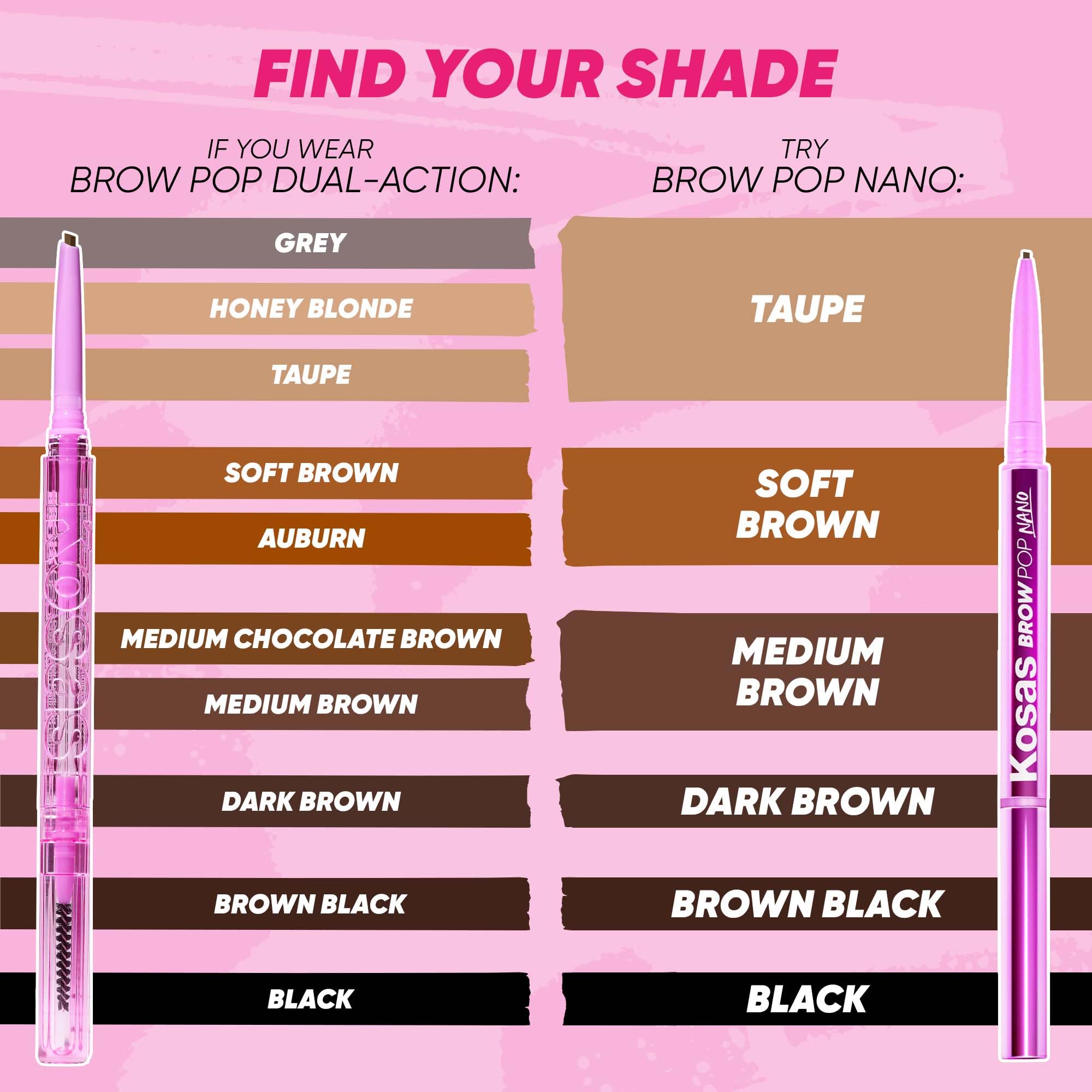 Kosas Brow Pop Nano – sourcils-naturels rendu realiste.