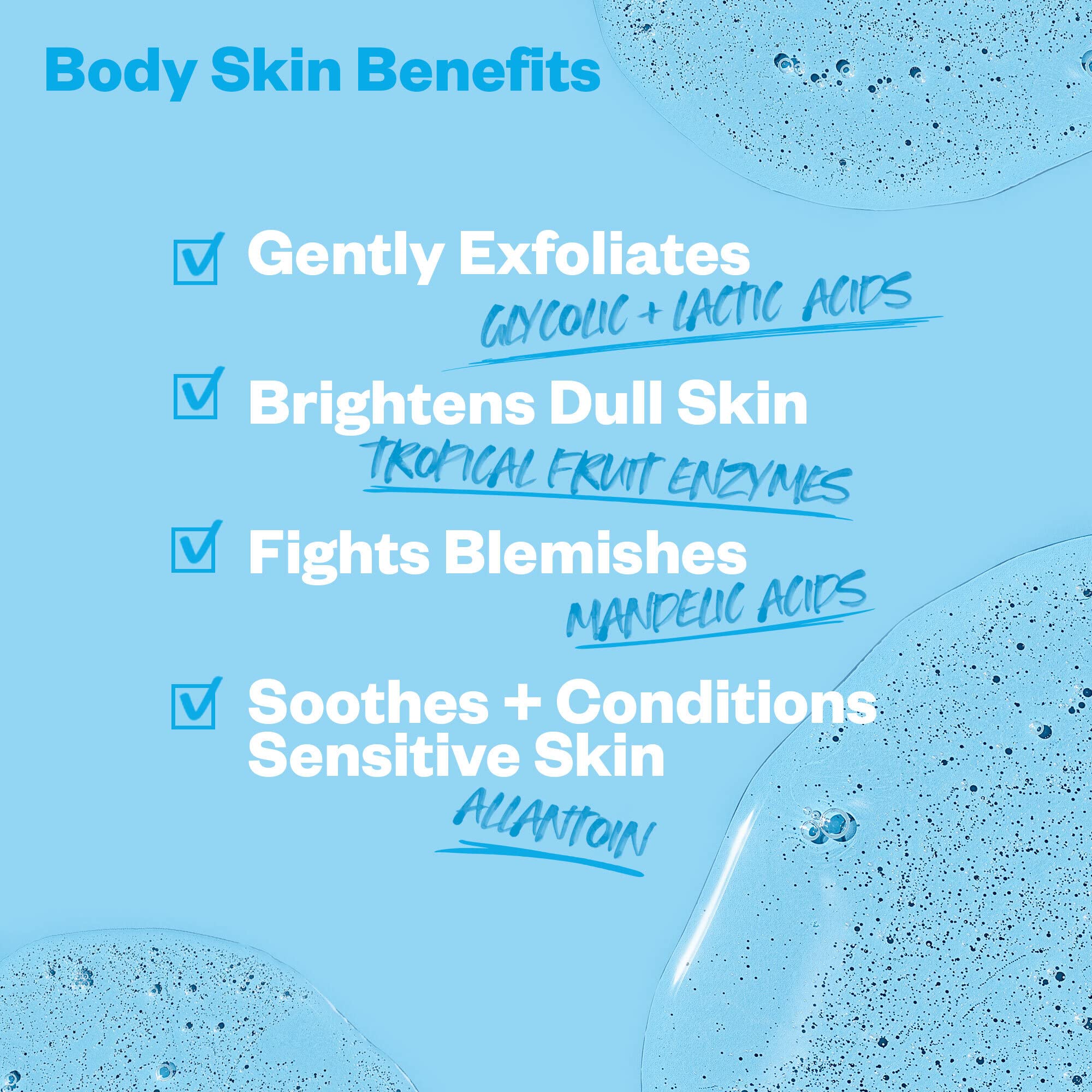 Kosas Kosasport Good Body Skin Wash, texture exfoliante, élimine les impuretés délicatement.